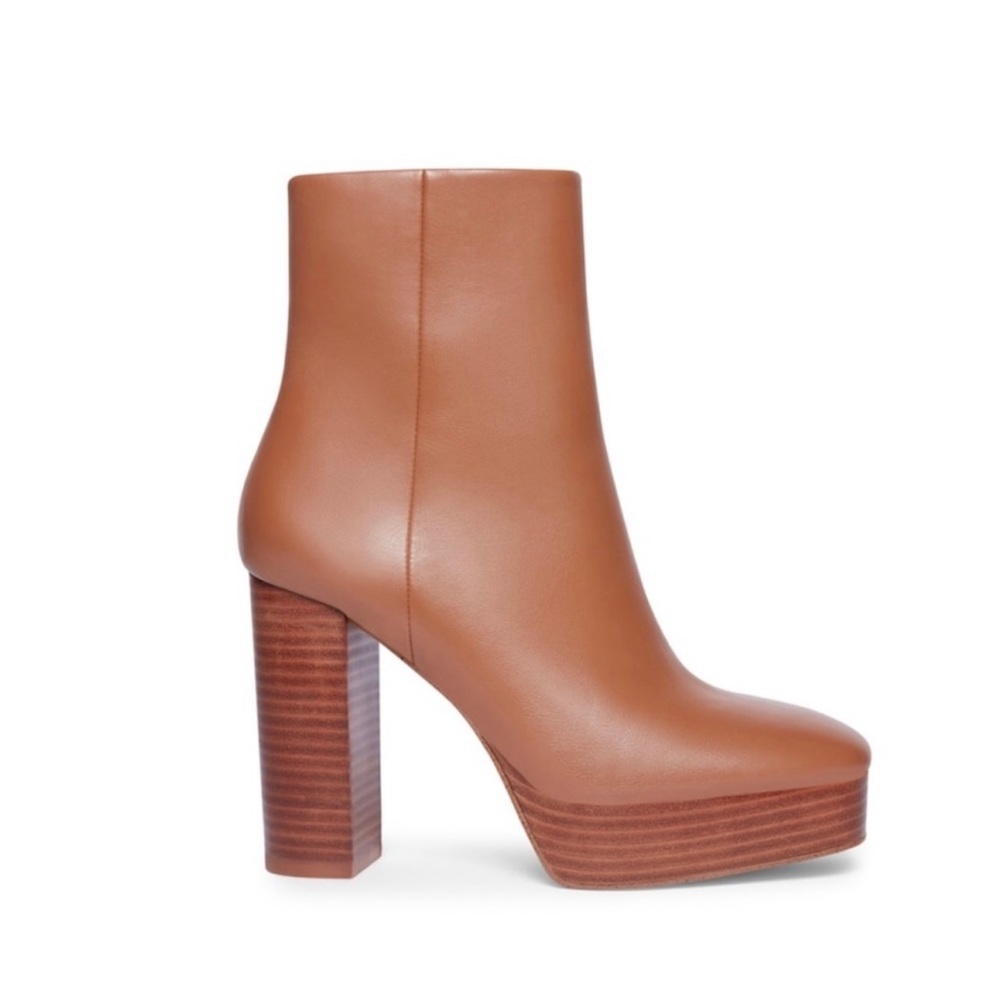 Madden Girl Brown Block Heel Booties
